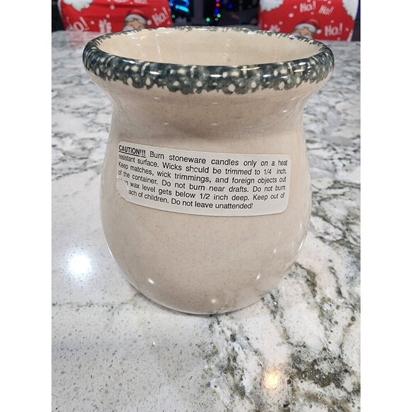 VTG Home and Garden Party Stoneware 2000 Magellan Jar CANDLE 4" Tall Used - Picture 3 of 6